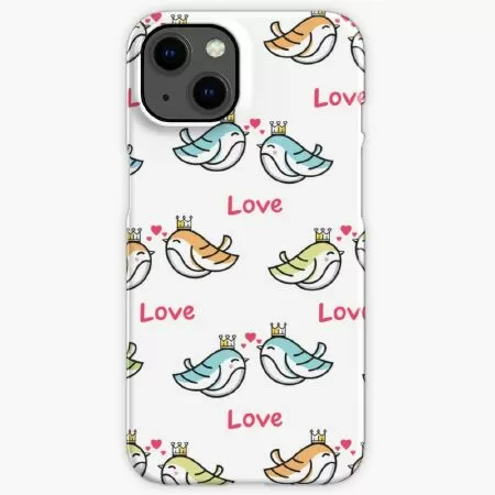 Love bird couple Patterns iPhone Case