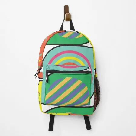 Geometric block abstract design Backpack