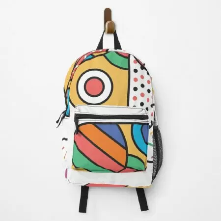 A collection of stylized geometric drawings Backpack
