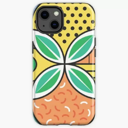 A collection of stylized geometric drawings iPhone Case