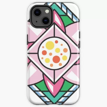 A collection of stylized geometric drawings iPhone Case