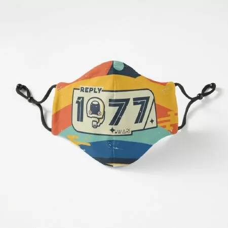 1977 abstract design with vintage style Mask
