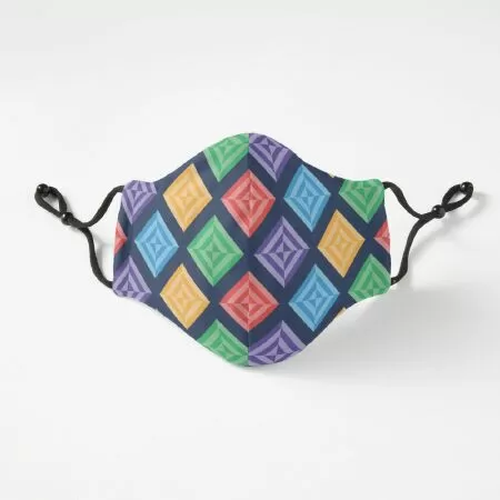 Unique square block abstract design Mask
