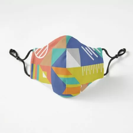 Geometric block abstract design Mask