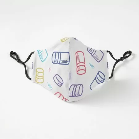 Cylindrical block abstract design Mask