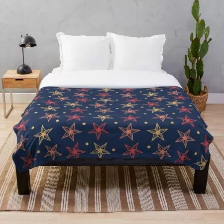 Abstract star pattern Throw Blanket