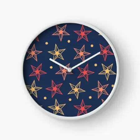 Abstract star pattern Clock