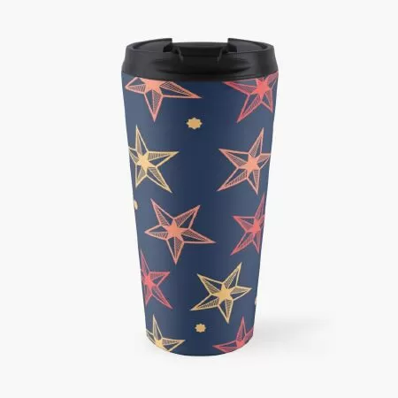 Abstract star pattern Travel Coffee Mug