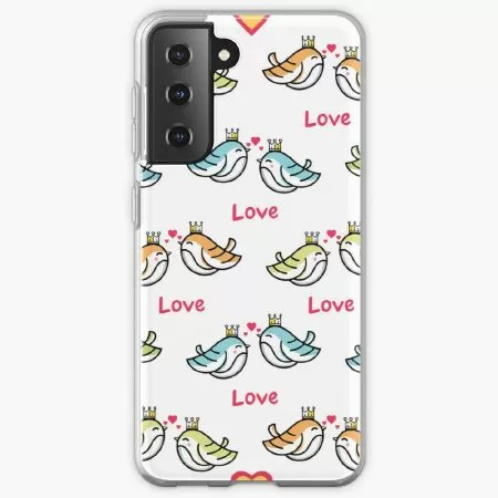 Love bird couple Patterns Samsung Galaxy Phone Case
