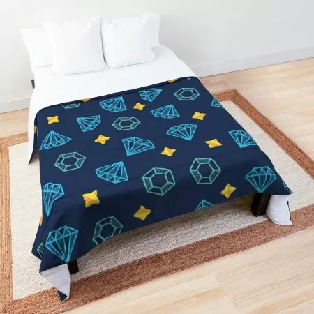 Hexagonal block and diamond abstract design Comforter