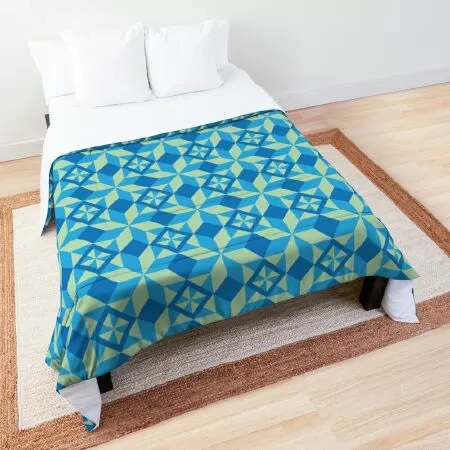 Patterns of the statue of a quadrilateral stylized into a petal Comforter