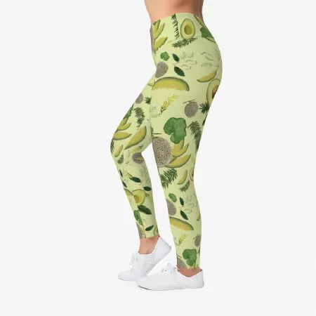 Legging Avocado and melon motifs