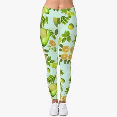 Lemon pattern leggings