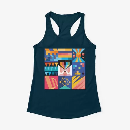 Abstract geometric pattern Women's Racerback Tank