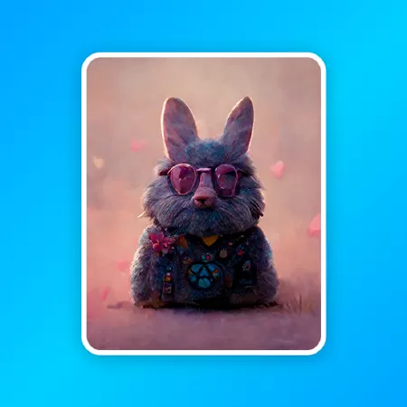 Old Bunny With Glasses Wearing Rock NFT
