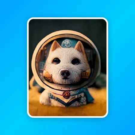 Cute Portrait Doge Dog Astronaut NFT