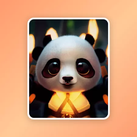 Cute Panda In Ninja Costume NFT
