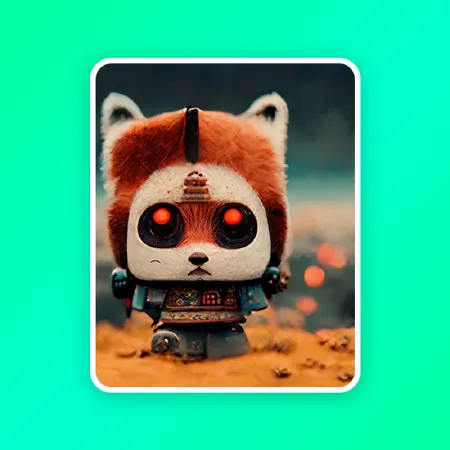 Cute Red Panda Robot NFT