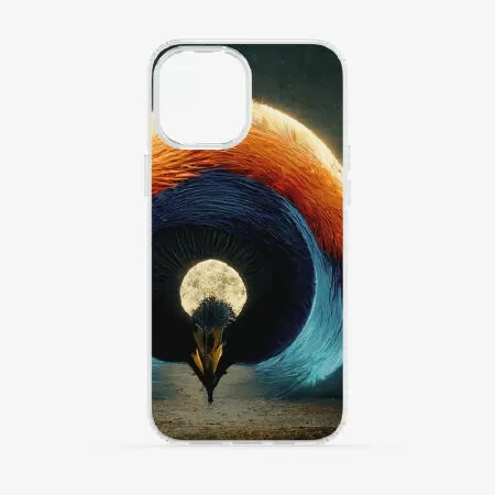 Abstract peacock and moonlight #4