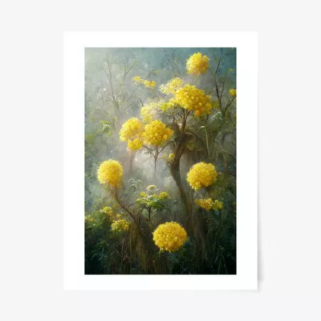 Mimosa flower forest