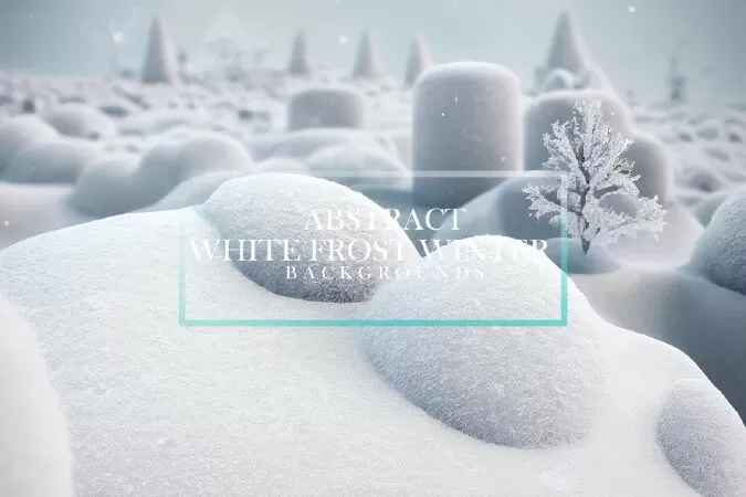 White Frost Winter Backgrounds #02, Digital Backgrounds