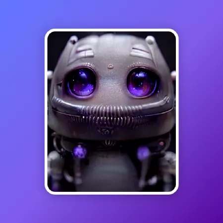 Purple Cute Robot NFT #2