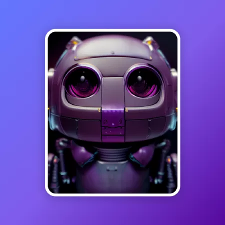 Purple Cute Robot NFT #3