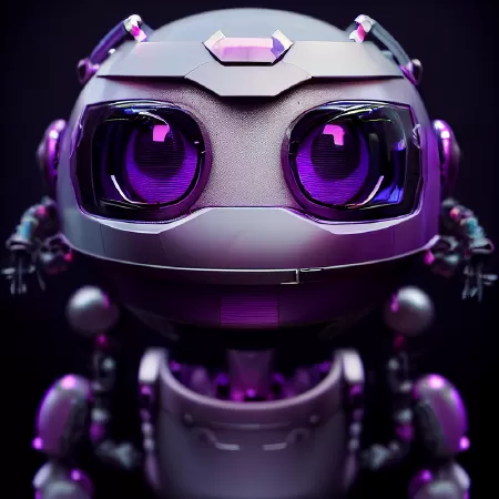 Purple Cute Robot NFT #4