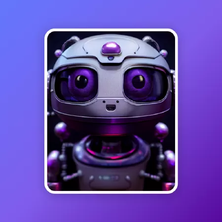 Purple Cute Robot NFT #5