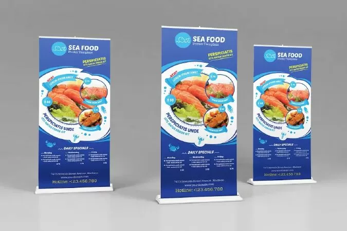 Seafood Restauran - Open hours/ RollUp Template