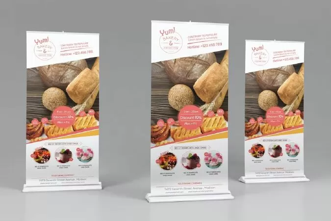 Bakery & Cupcake Shop-Open Hours/ RollUp Template