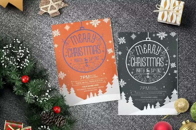 Christmas Party Flyer and Invitation Template