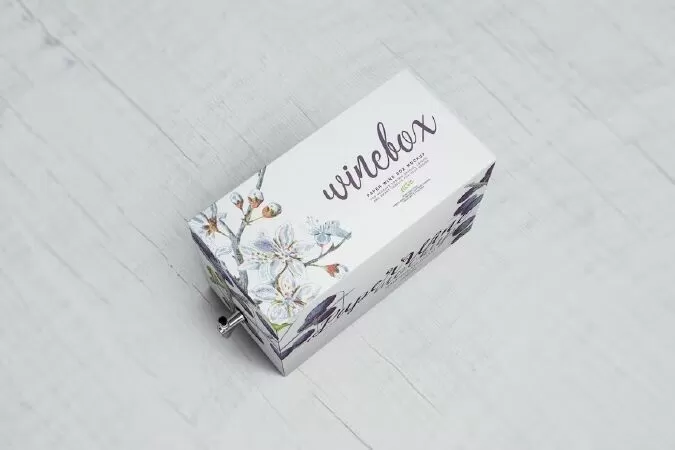 Paper Wine Box Mockup