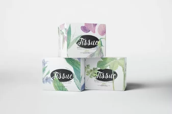 Square Tissue Box Mockup