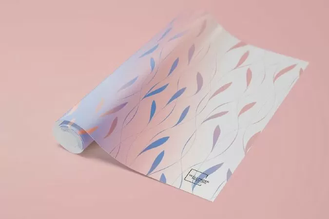 Wallpaper Rolled PSD Mockups 01