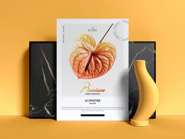 Brand A3 Poster Mockup Free