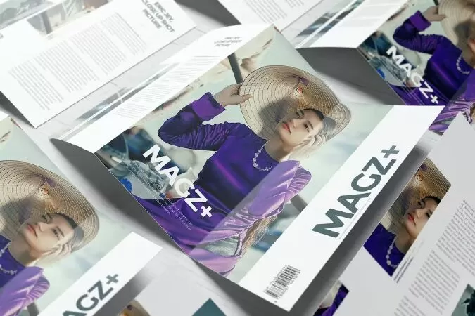 A4 Z-Fold Brochure Mockups
