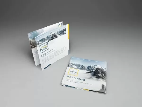 Square Trifold Brochure Mockups