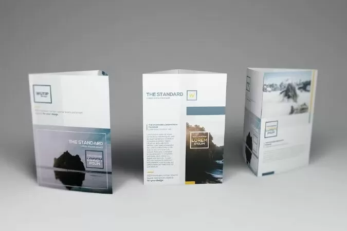 A5x3 Trifold Brochure Mockups