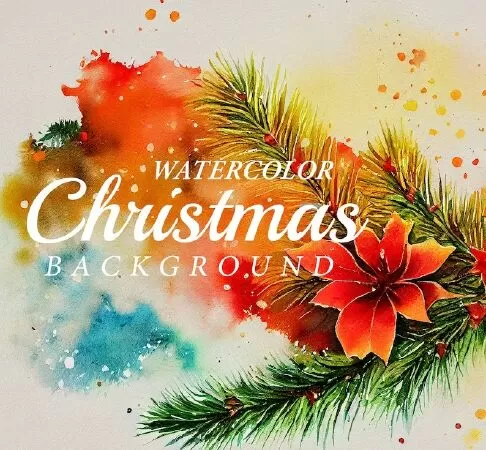 Watercolor Christmas Background