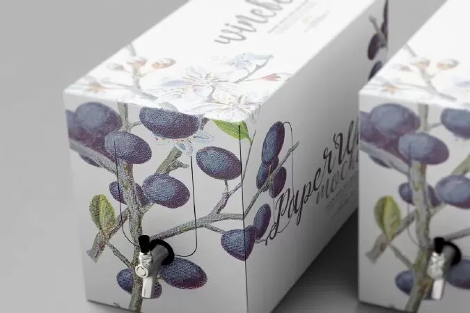 Paper Wine Box Mockup