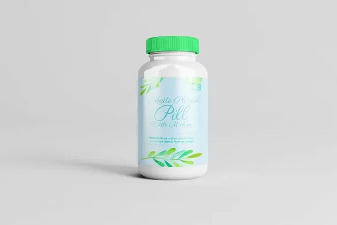 Plastic Pill Bottle Mockup