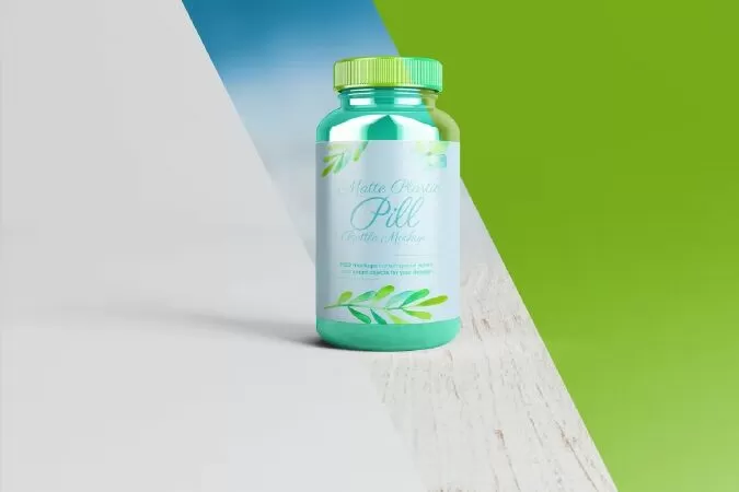 Amber Pill Bottle Mockup