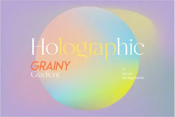 Holographic grainy backgrounds