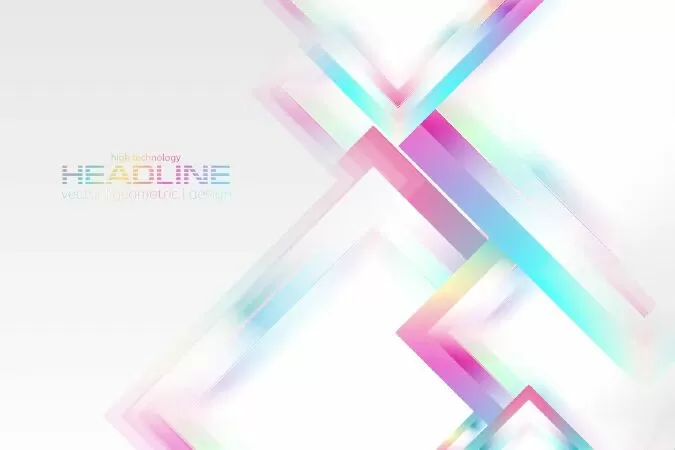 Holographic glossy geometric abstract stripes