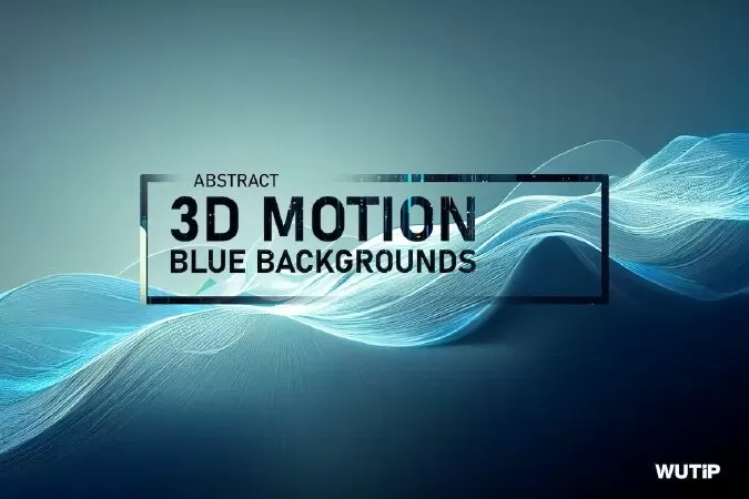 3D Abstract Motion Blue Backgrounds