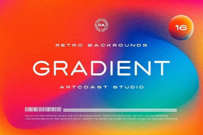 Retro Gradient Backgrounds
