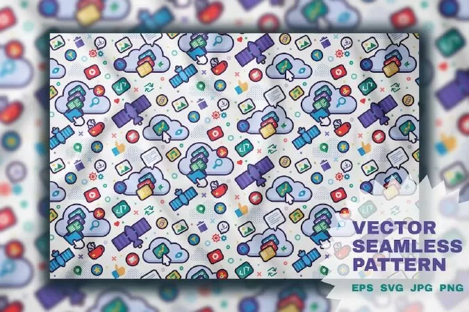 Global Technology Seamless Pattern