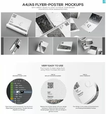 A4/A5 Poster-Flyer Mockups V4