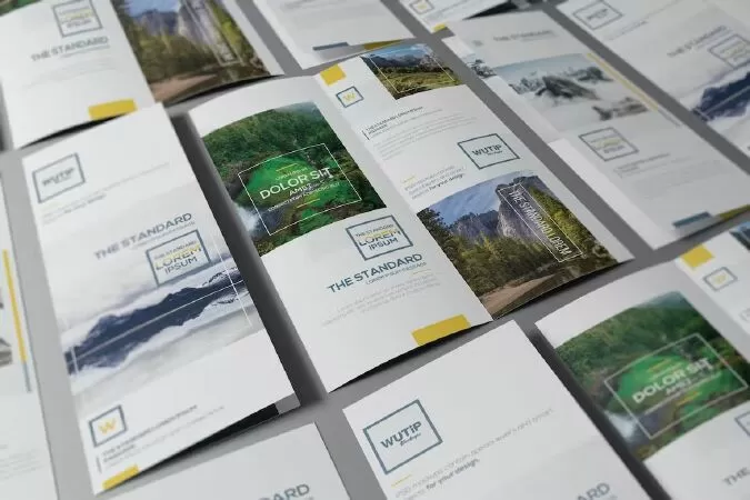 Take-out Brochure/ DL Bi-Fold Mockups